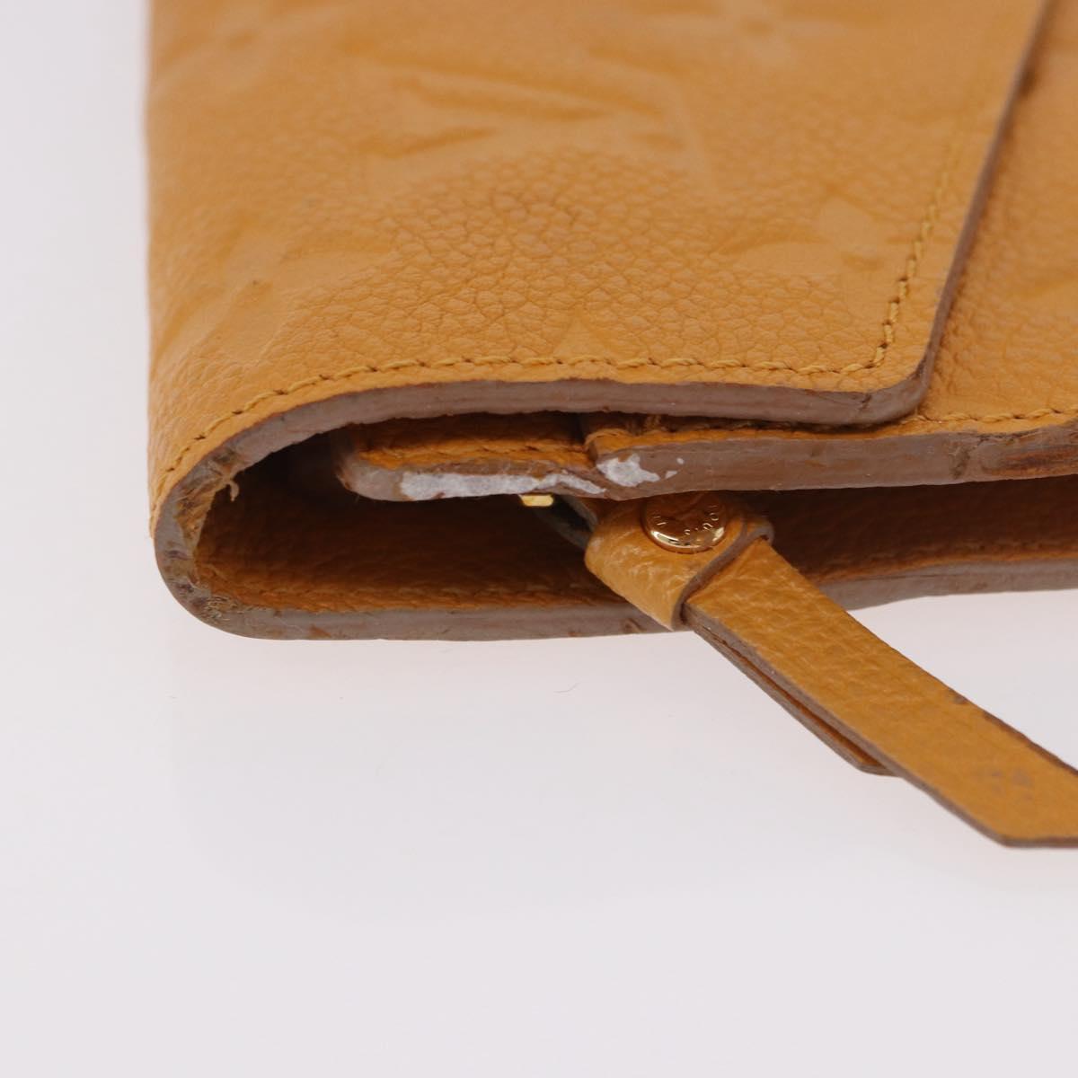 LOUIS VUITTON Empreinte Portefeuille Curie's Compact Saffron Auth BA13838A