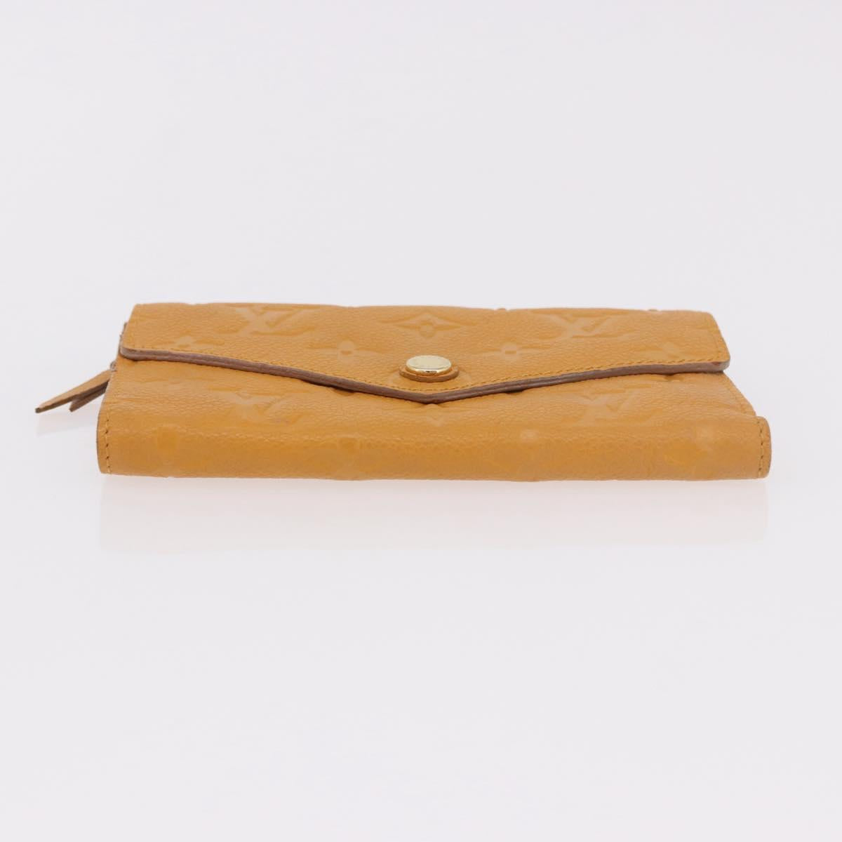 LOUIS VUITTON Empreinte Portefeuille Curie's Compact Saffron Auth BA13838A