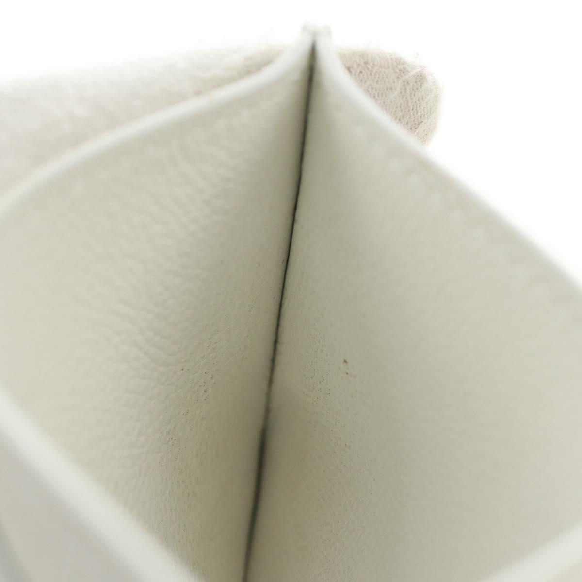 LOUIS VUITTON Monogram Shadow Porte Cartes Double White M83699 Auth BA13846SAM