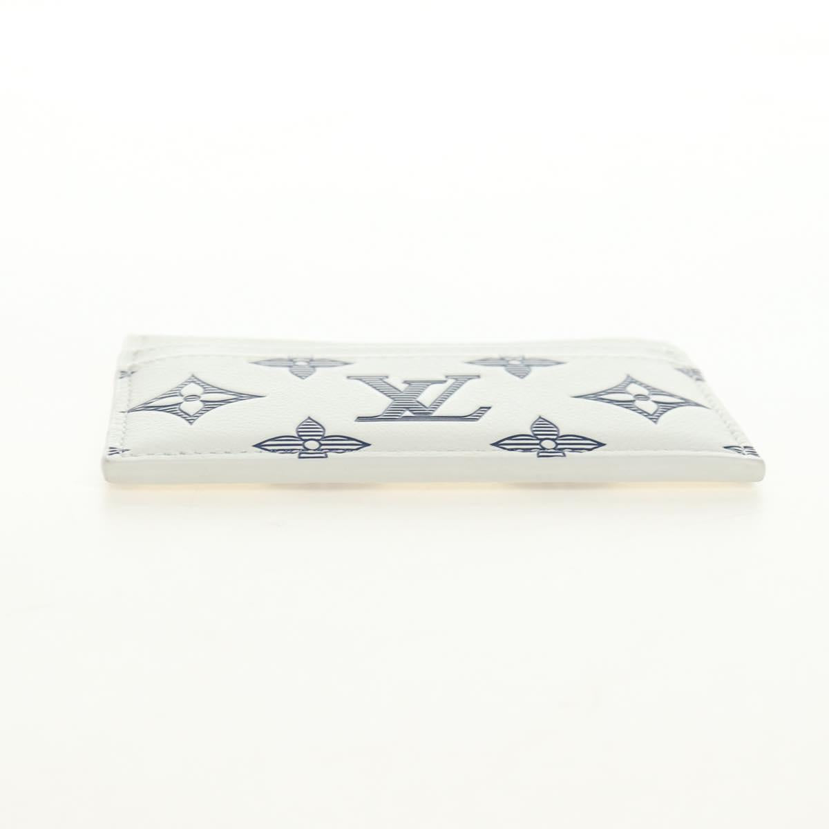 LOUIS VUITTON Monogram Shadow Porte Cartes Double White M83699 Auth BA13846SAM