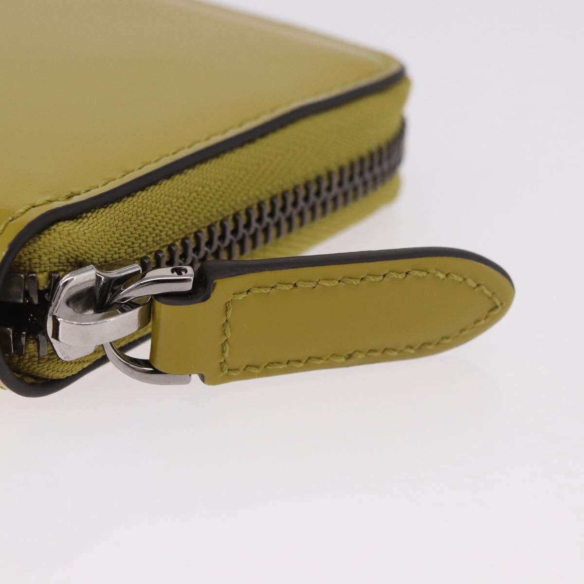 GUCCI Wallet Patent leather Green Silver 817375 Auth BA13847V