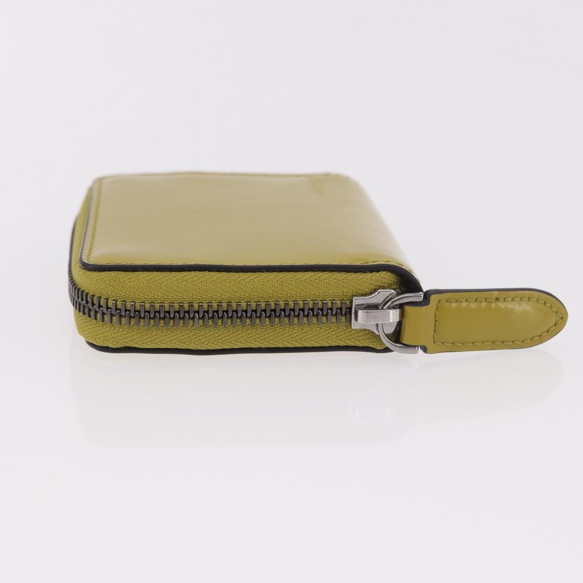 GUCCI Wallet Patent leather Green Silver 817375 Auth BA13847V