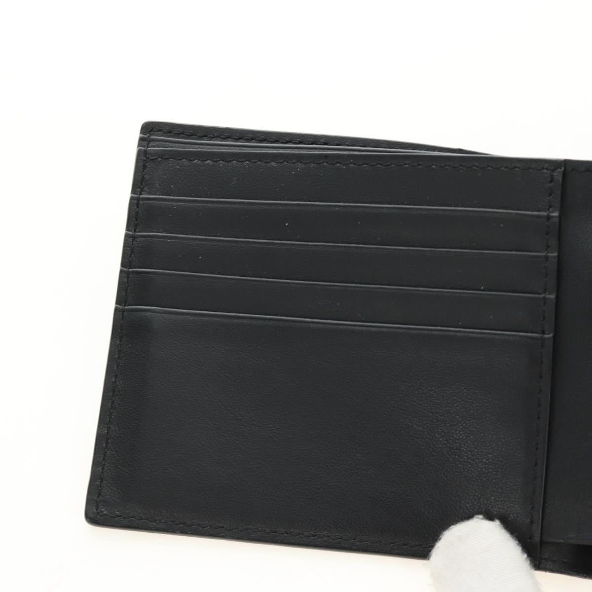 FENDI Zucca Canvas Bifold Wallet Leather Green Black Auth BA13848A