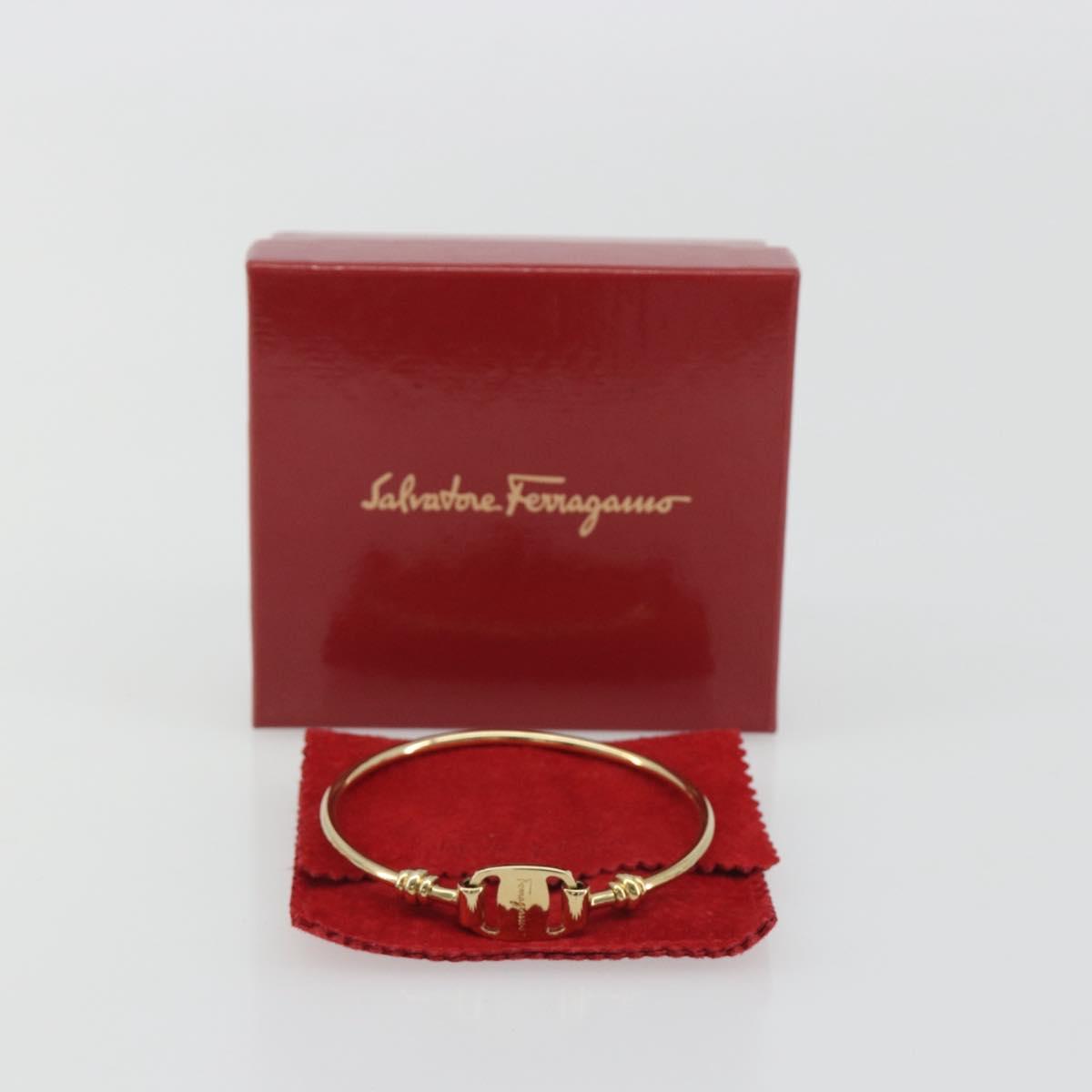 Salvatore Ferragamo Vala Bracelet metal Gold Auth BA13850V