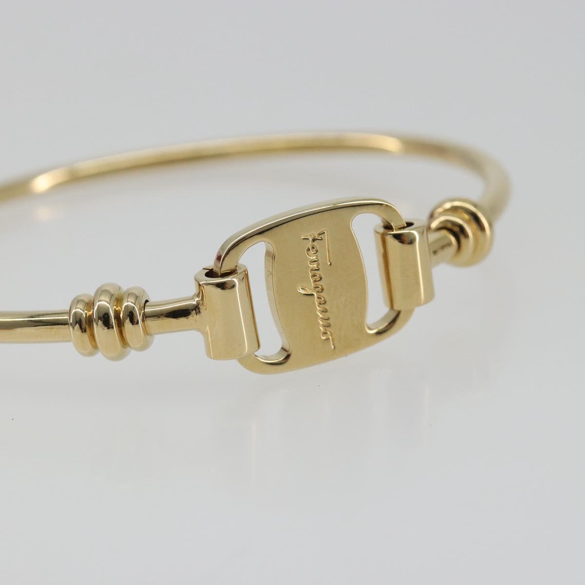 Salvatore Ferragamo Vala Bracelet metal Gold Auth BA13850V