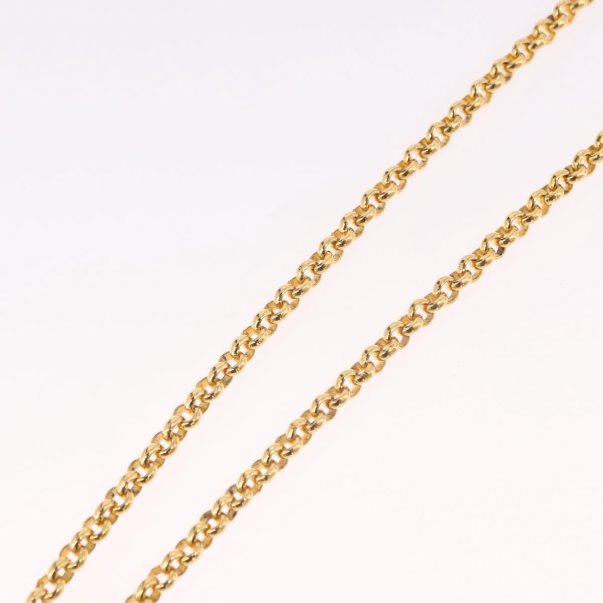 Salvatore Ferragamo Gancini Necklace Metal Gold Tone Auth BA13851V