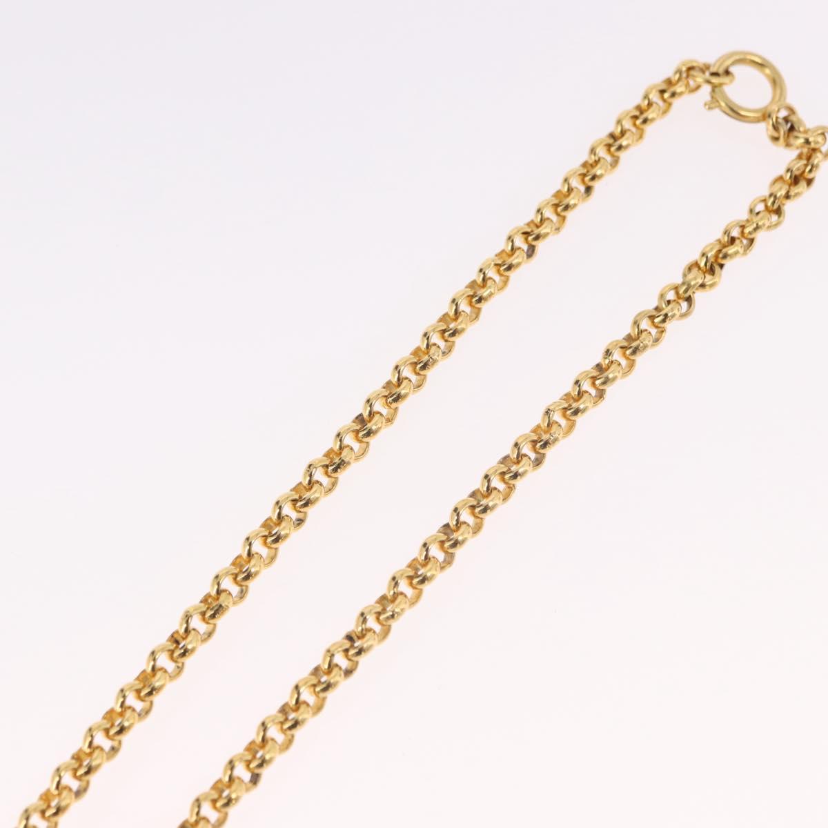 Salvatore Ferragamo Gancini Necklace Metal Gold Tone Auth BA13851V