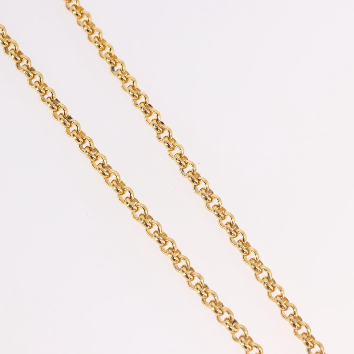 Salvatore Ferragamo Gancini Necklace Metal Gold Tone Auth BA13851V
