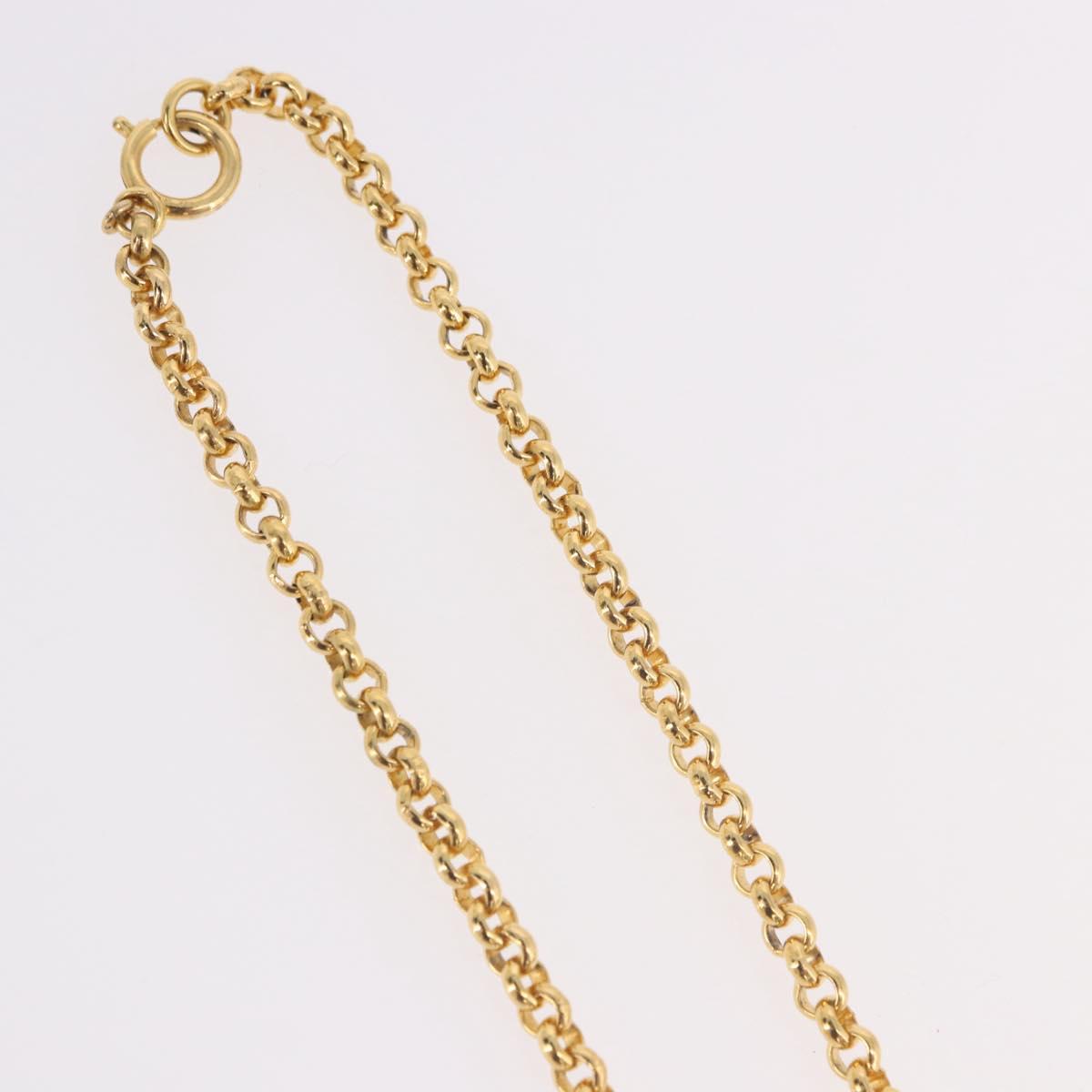 Salvatore Ferragamo Gancini Necklace Metal Gold Tone Auth BA13851V
