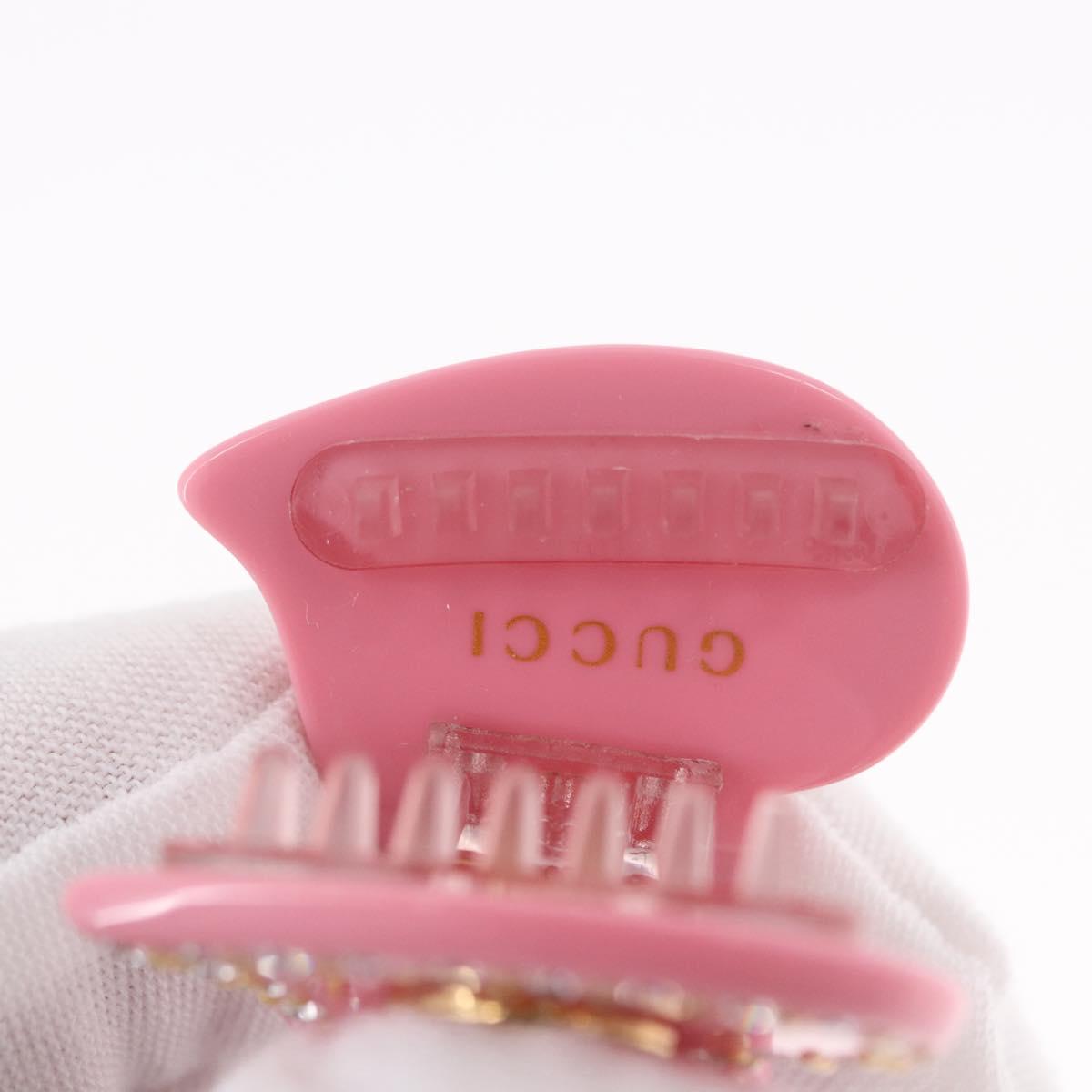 GUCCI Hair Clip plastic Pink Auth BA13854M