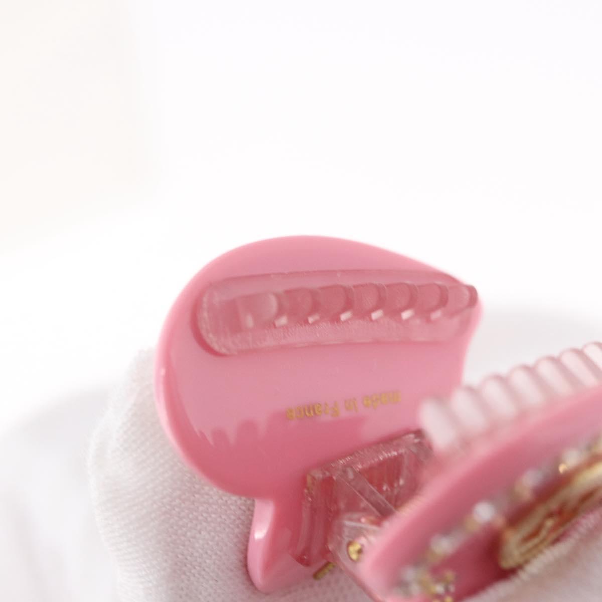 GUCCI Hair Clip plastic Pink Auth BA13854M