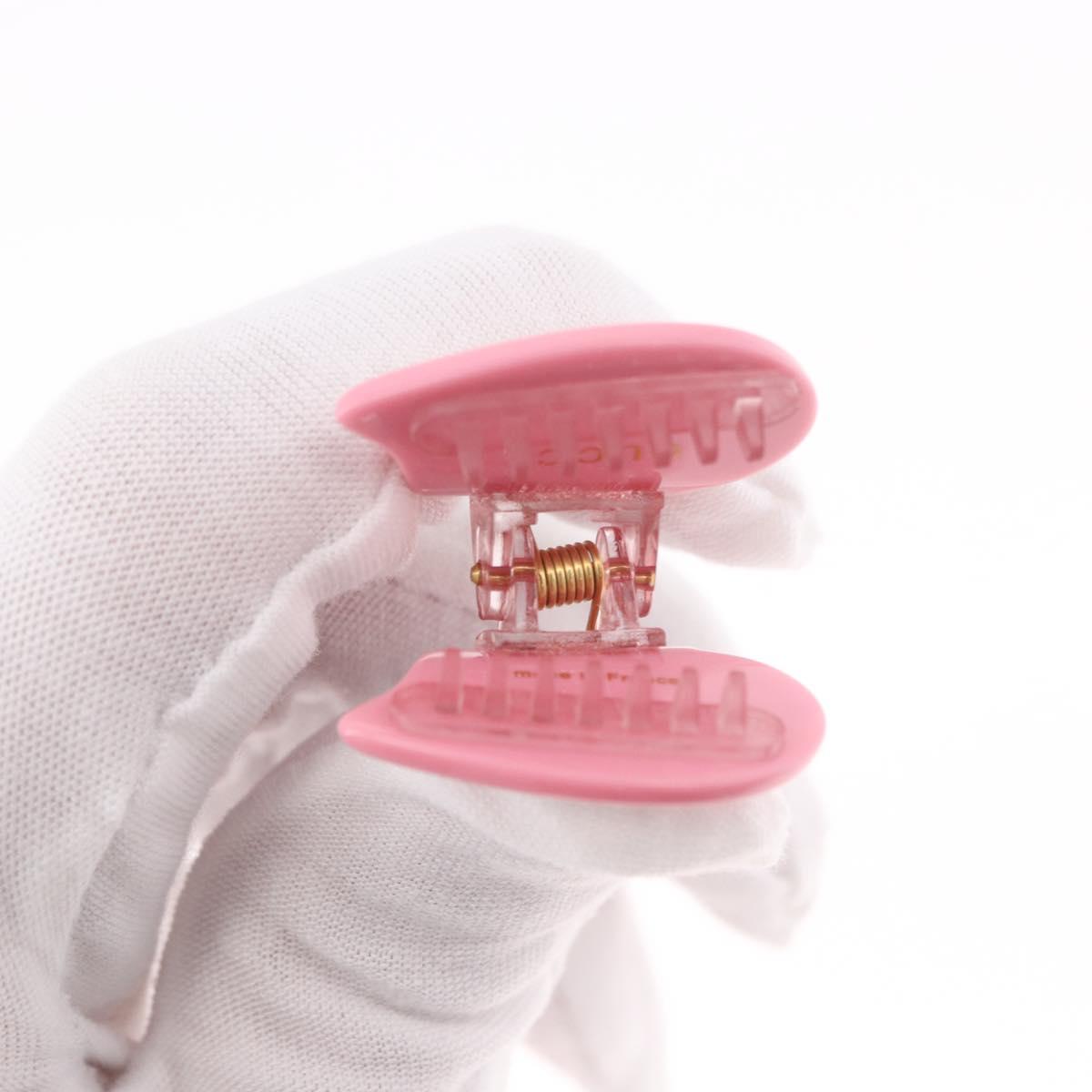 GUCCI Hair Clip plastic Pink Auth BA13854M