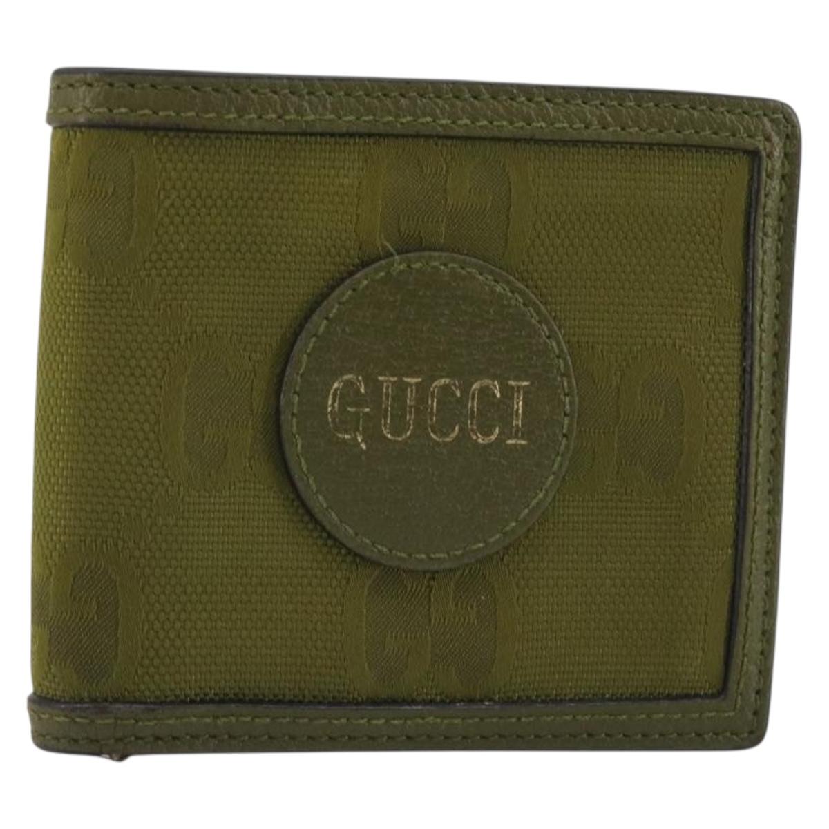 GUCCI GG Canvas Off The Grid Wallet Khaki 625574 Auth BA13855