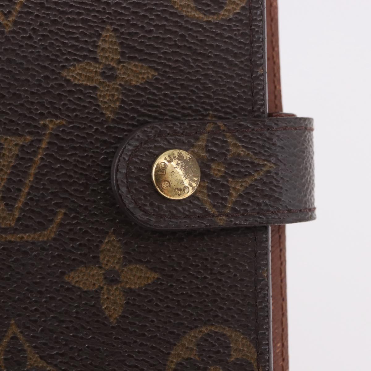 LOUIS VUITTON Monogram Agenda PM Day Planner Cover R20005 LV Auth BA13856