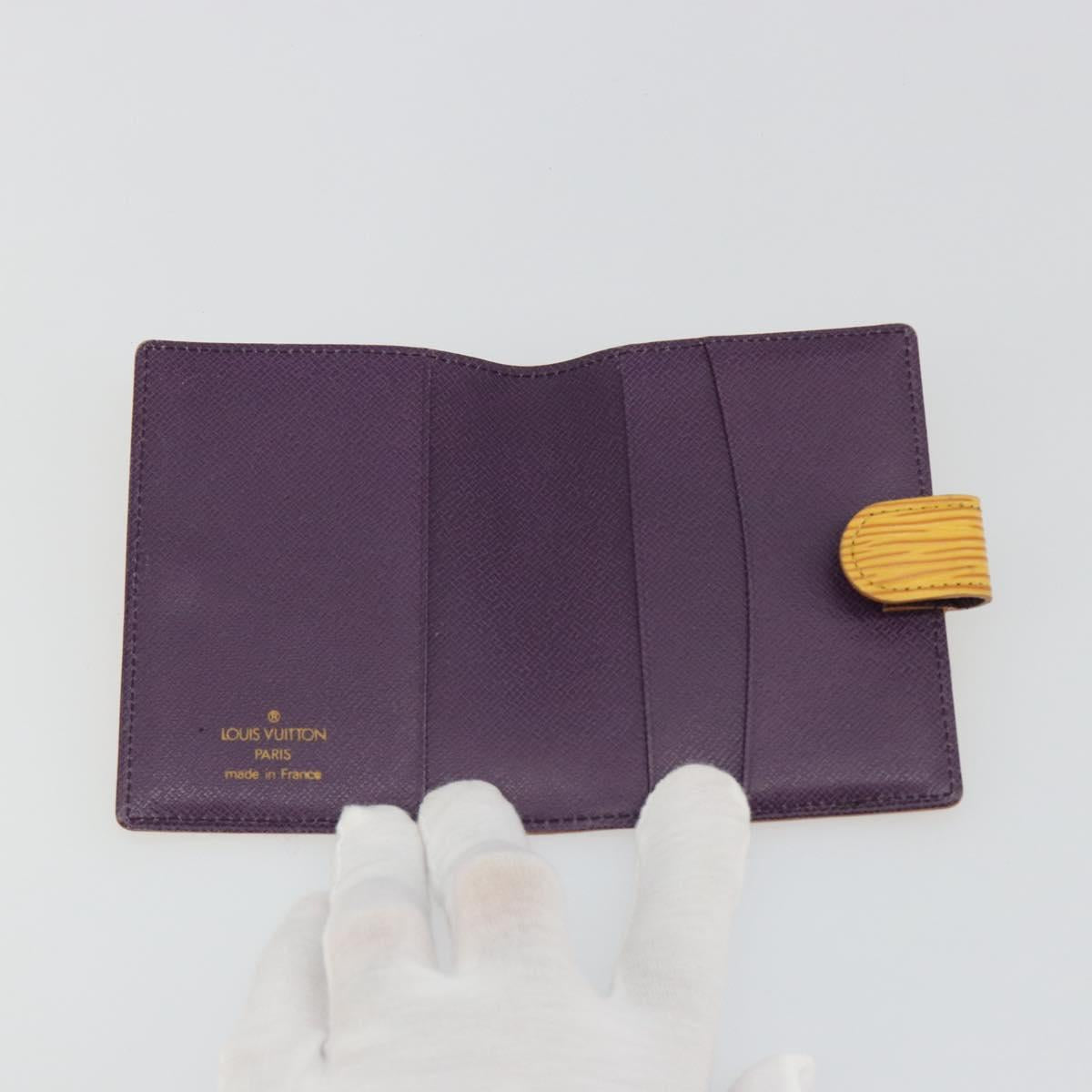 LOUIS VUITTON Epi Agenda Mini Planner Cover Tassili Yellow R20059 Auth BA13859V