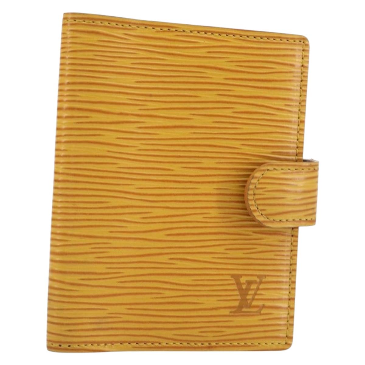 LOUIS VUITTON Epi Agenda Mini Planner Cover Tassili Yellow R20059 Auth BA13859V
