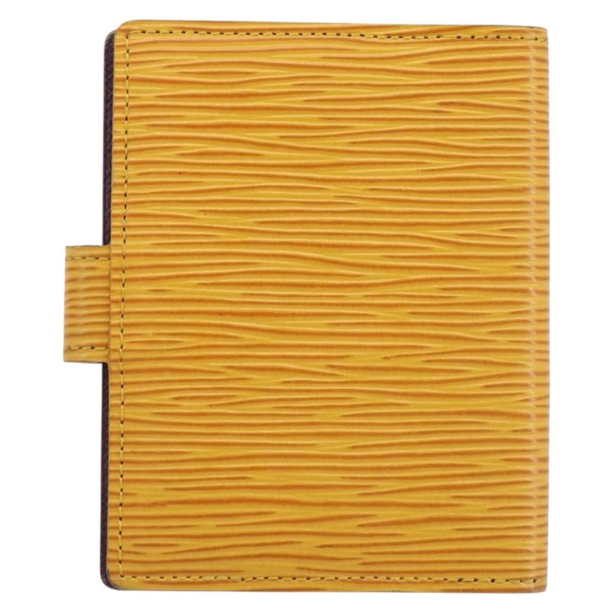 LOUIS VUITTON Epi Agenda Mini Planner Cover Tassili Yellow R20059 Auth BA13859V