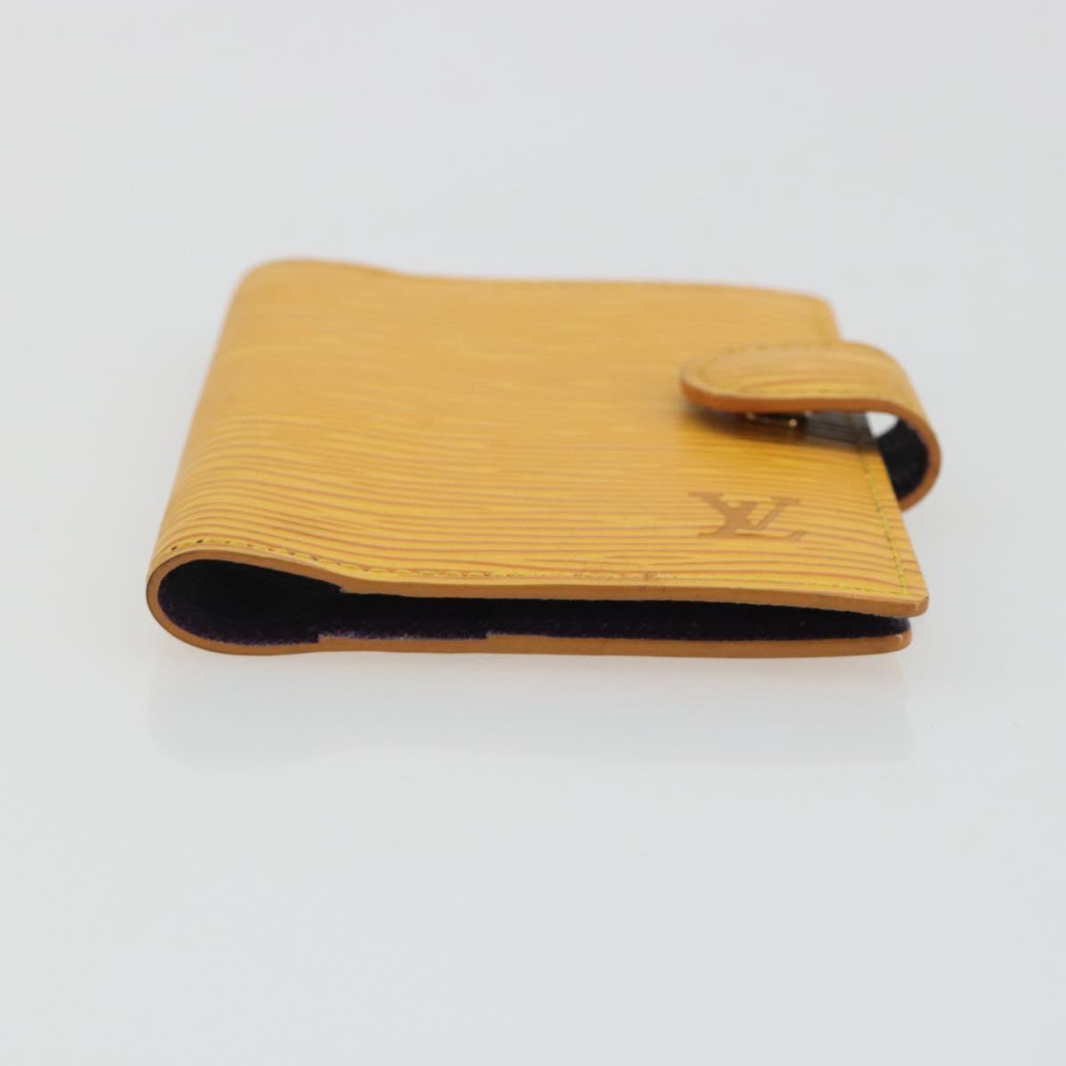 LOUIS VUITTON Epi Agenda Mini Planner Cover Tassili Yellow R20059 Auth BA13859V