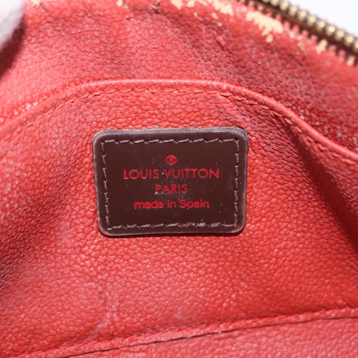 LOUIS VUITTON Damier Ebene Pochette Cosmetic PM Pouch N47516 LV Auth BA13860