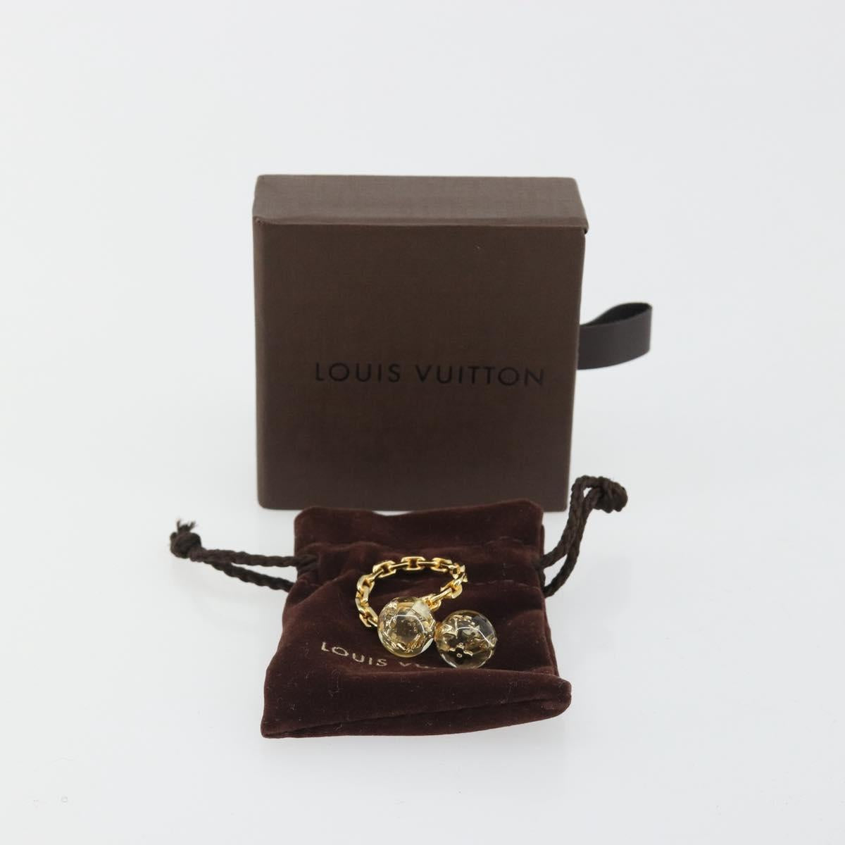 LOUIS VUITTON Bergvale Inclusion Fawn Ring metal Gold M65539 LV Auth BA13861V