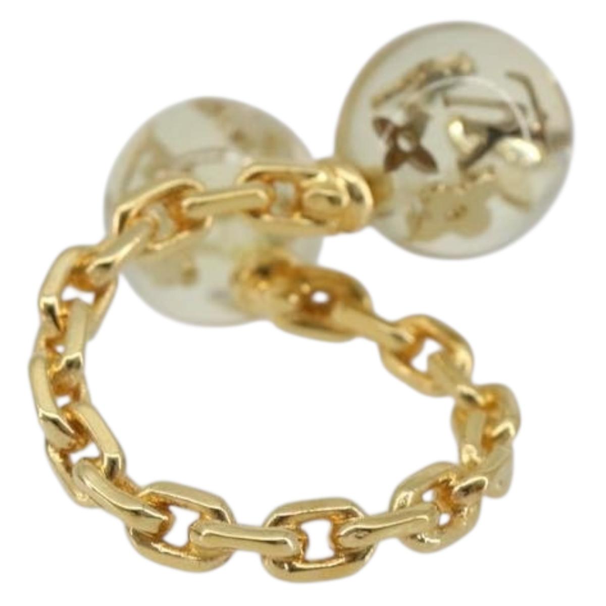 LOUIS VUITTON Bergvale Inclusion Fawn Ring metal Gold M65539 LV Auth BA13861V