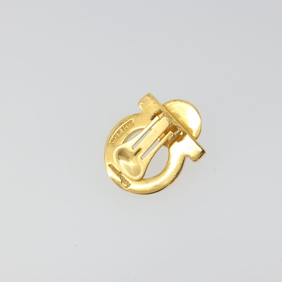 Salvatore Ferragamo Gancini Earring metal Gold Auth BA13862V