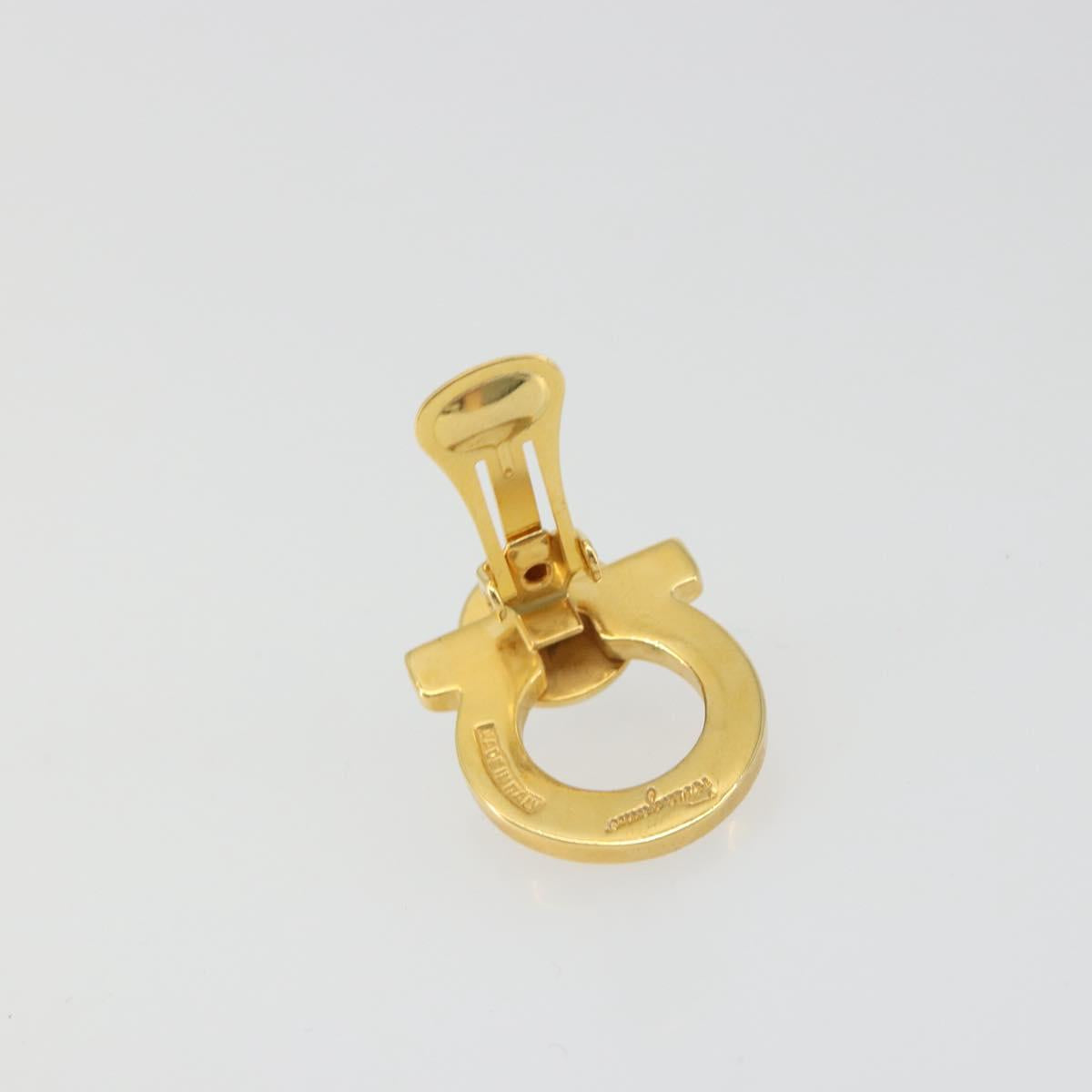 Salvatore Ferragamo Gancini Earring metal Gold Auth BA13862V