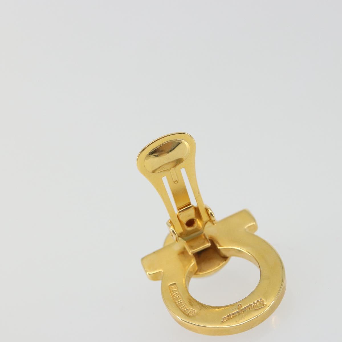 Salvatore Ferragamo Gancini Earring metal Gold Auth BA13862V