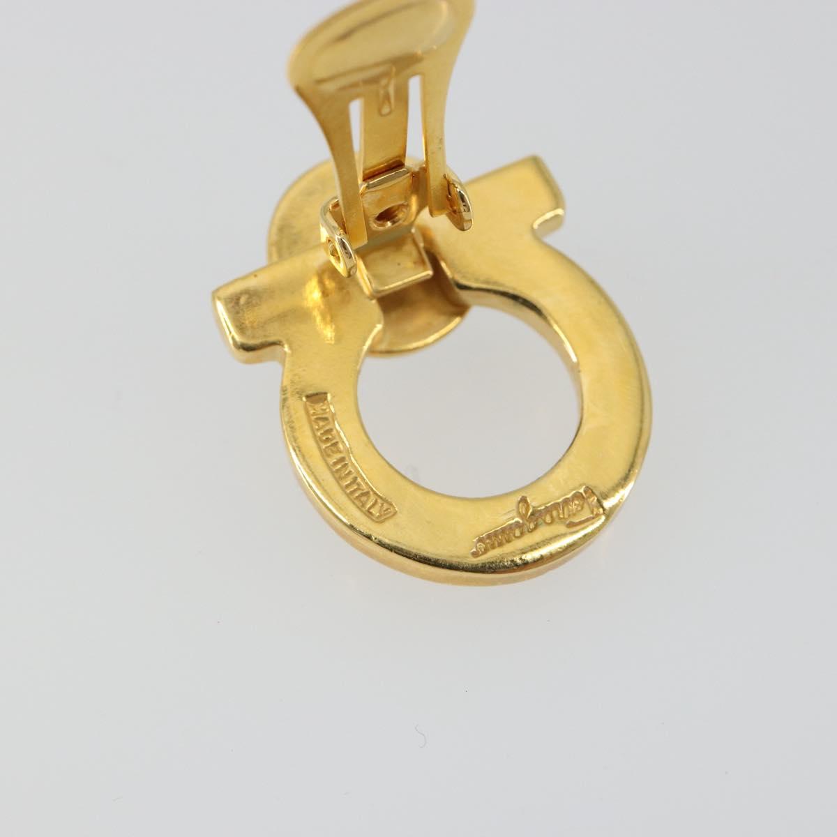 Salvatore Ferragamo Gancini Earring metal Gold Auth BA13862V