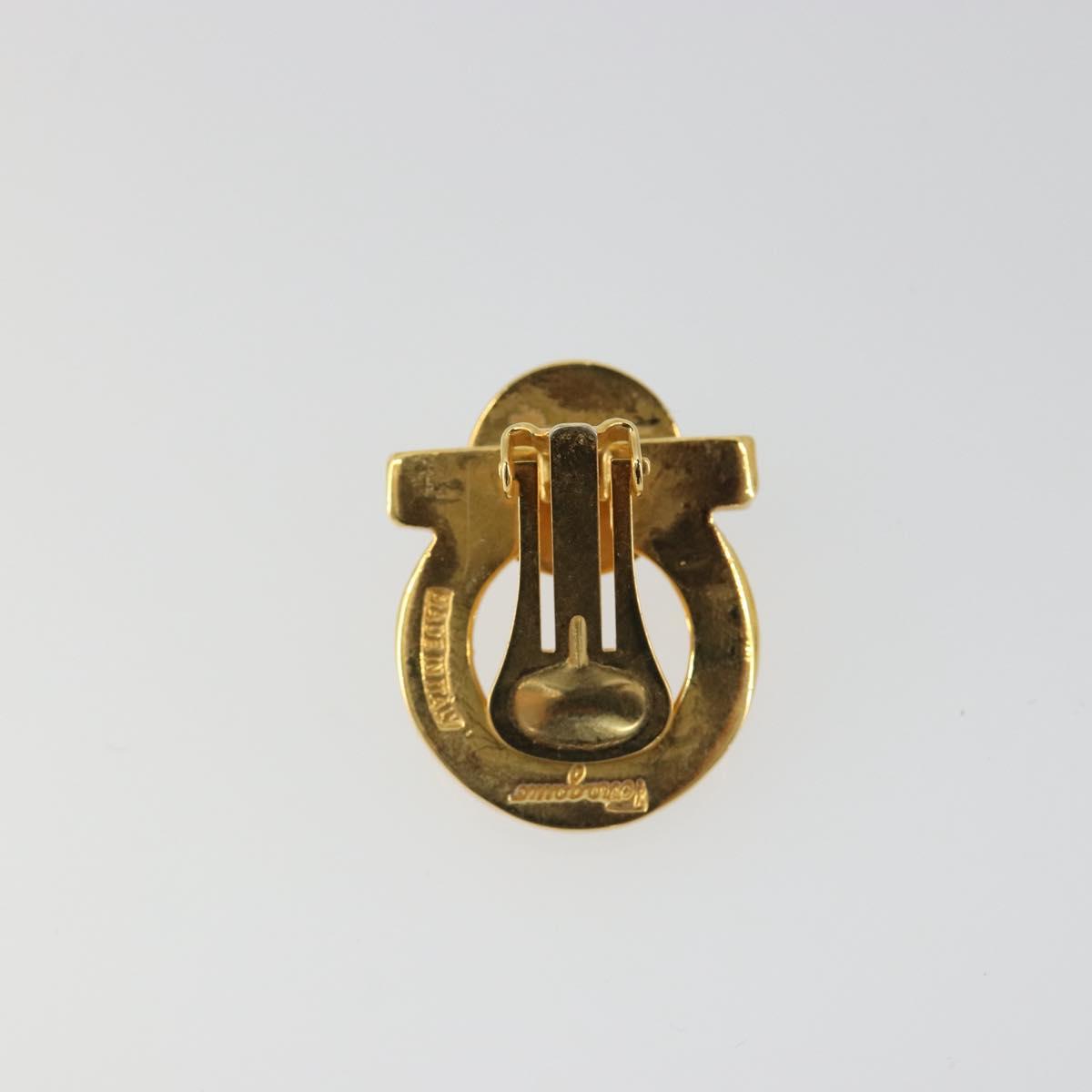 Salvatore Ferragamo Gancini Earring metal Gold Auth BA13862V