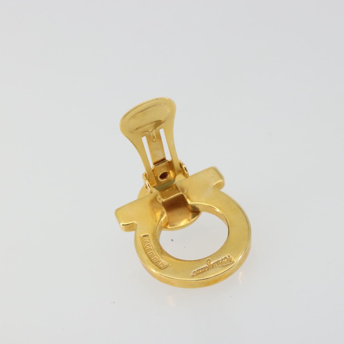 Salvatore Ferragamo Gancini Earring metal Gold Auth BA13862V