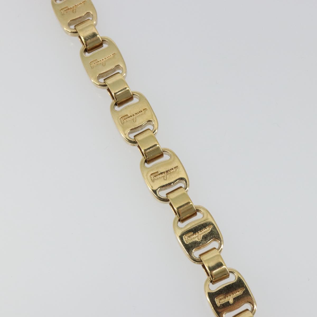 Salvatore Ferragamo Vala Bracelet metal Gold Auth BA13863A