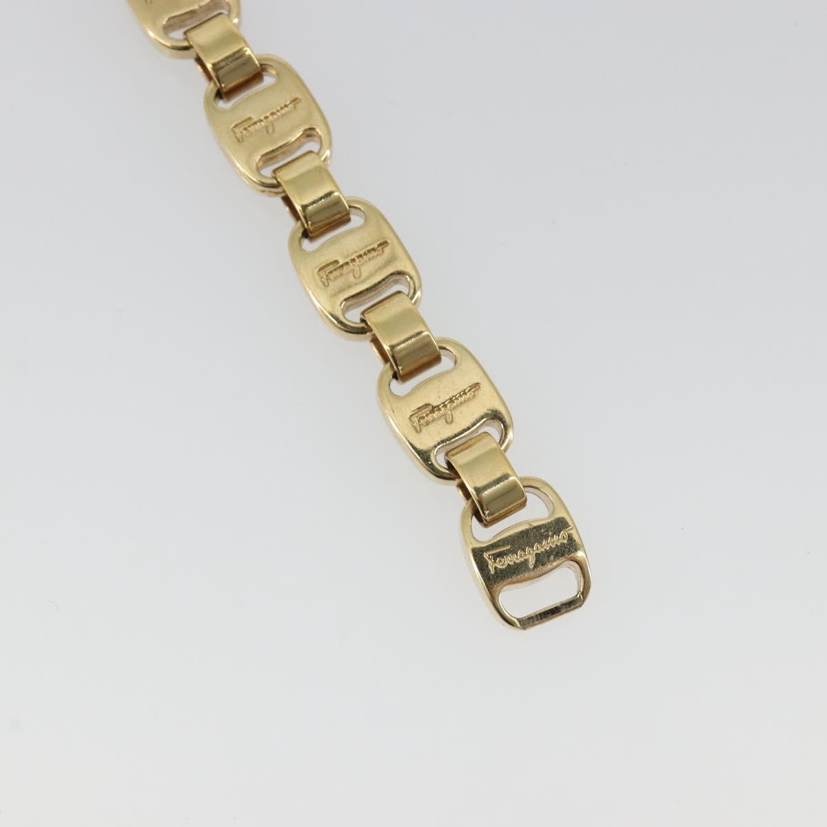 Salvatore Ferragamo Vala Bracelet metal Gold Auth BA13863A
