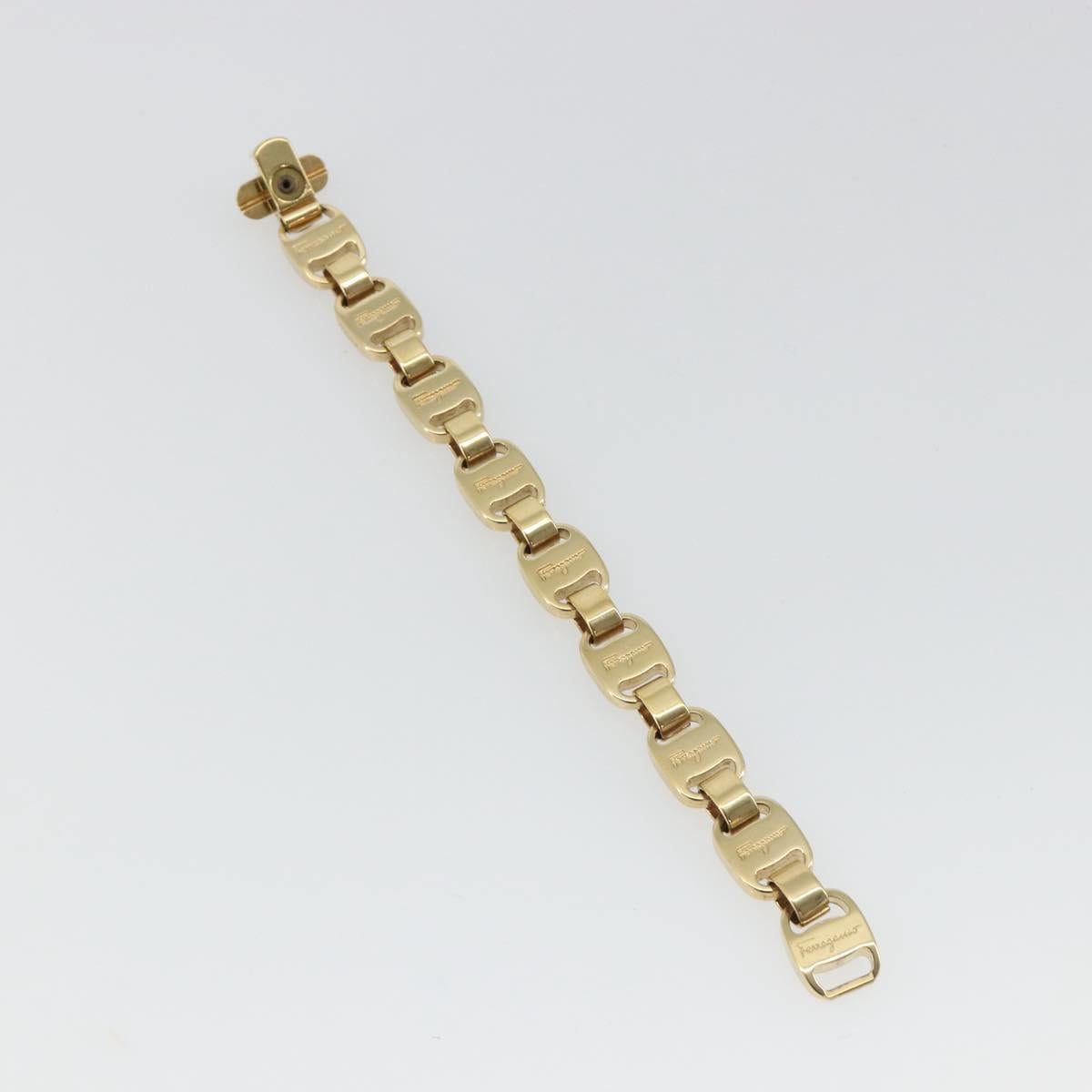 Salvatore Ferragamo Vala Bracelet metal Gold Auth BA13863A