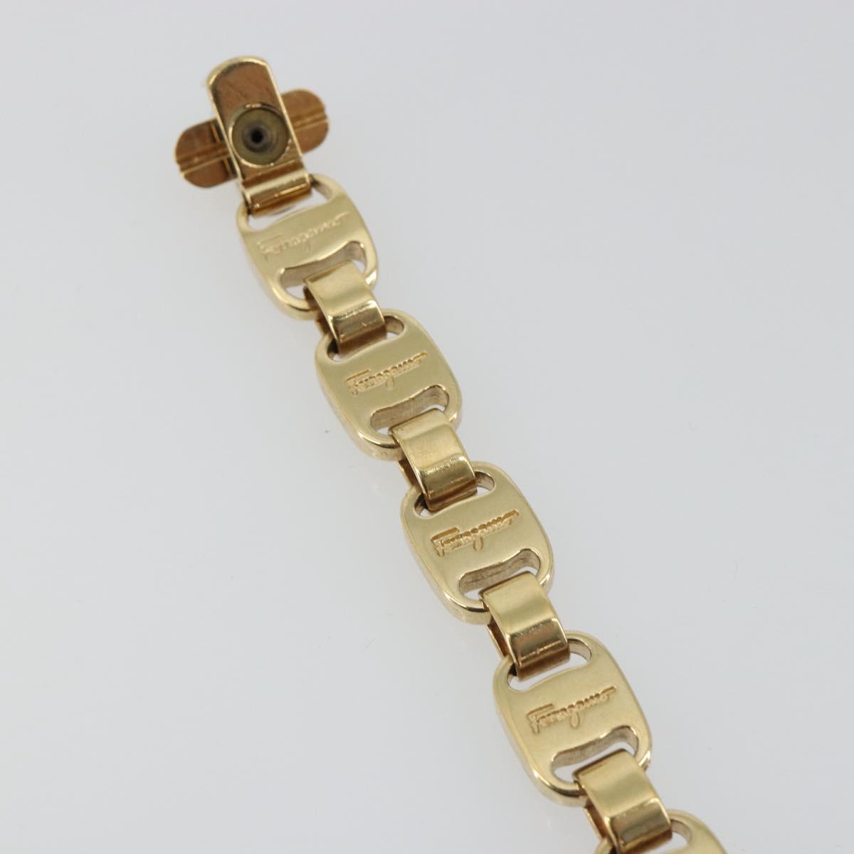 Salvatore Ferragamo Vala Bracelet metal Gold Auth BA13863A