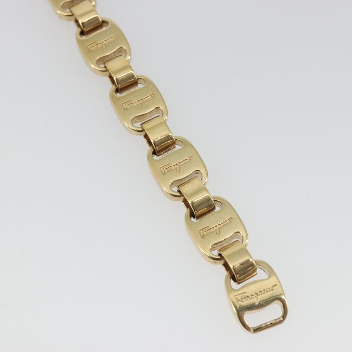 Salvatore Ferragamo Vala Bracelet metal Gold Auth BA13863A