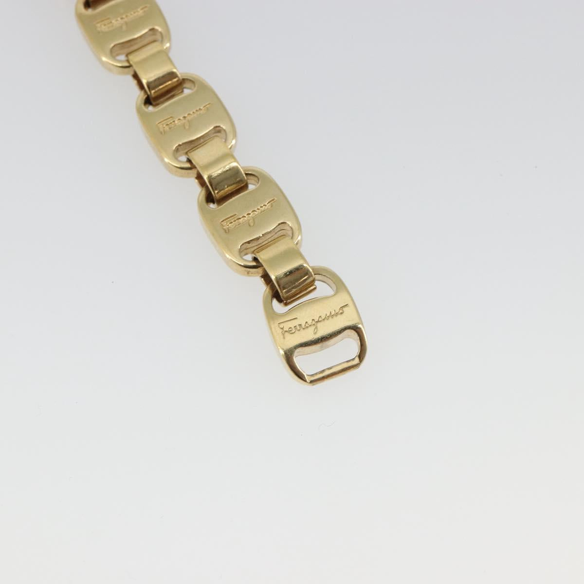 Salvatore Ferragamo Vala Bracelet metal Gold Auth BA13863A