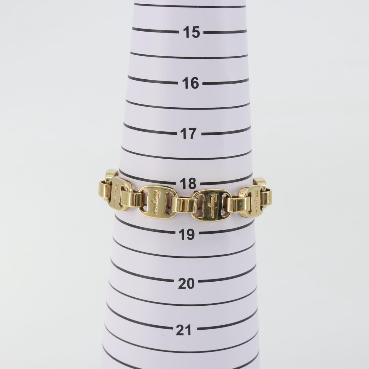 Salvatore Ferragamo Vala Bracelet metal Gold Auth BA13863A