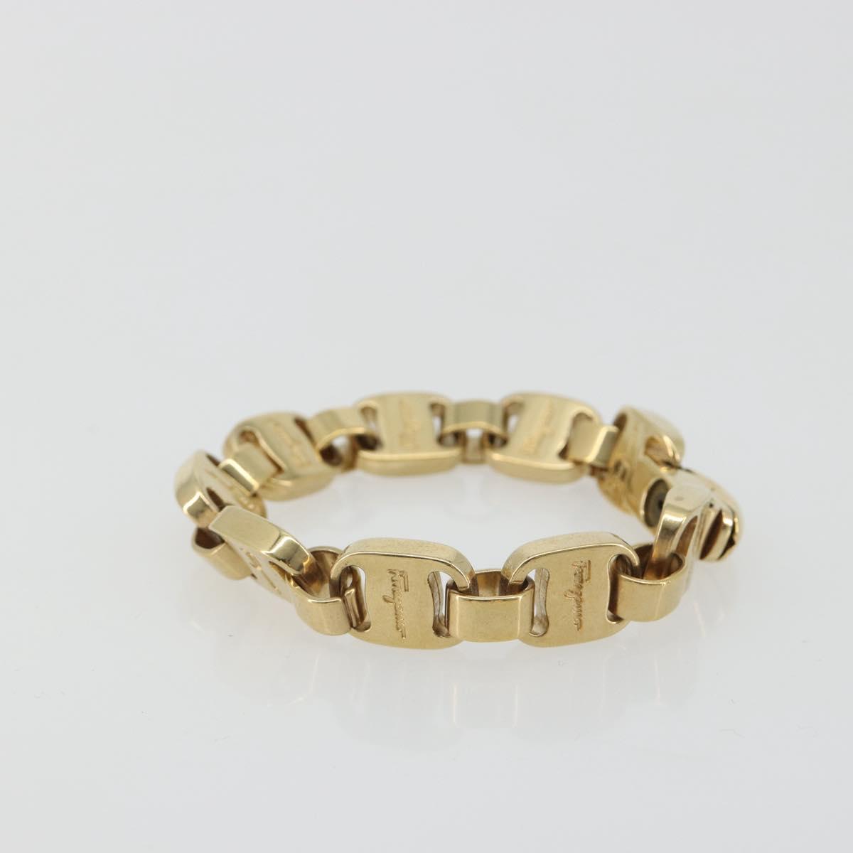 Salvatore Ferragamo Vala Bracelet metal Gold Auth BA13863A