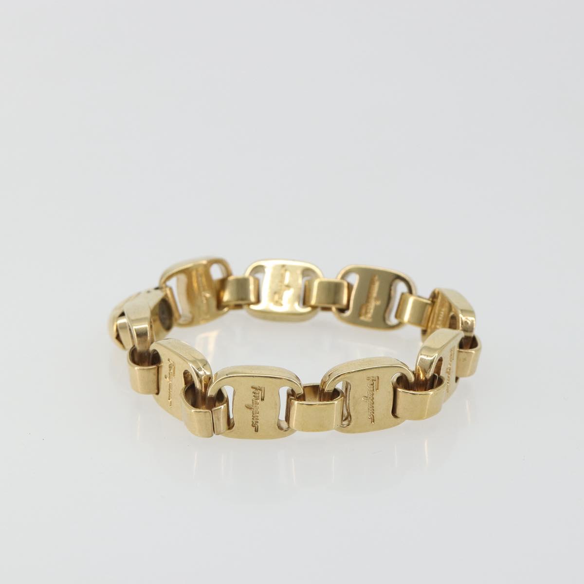 Salvatore Ferragamo Vala Bracelet metal Gold Auth BA13863A