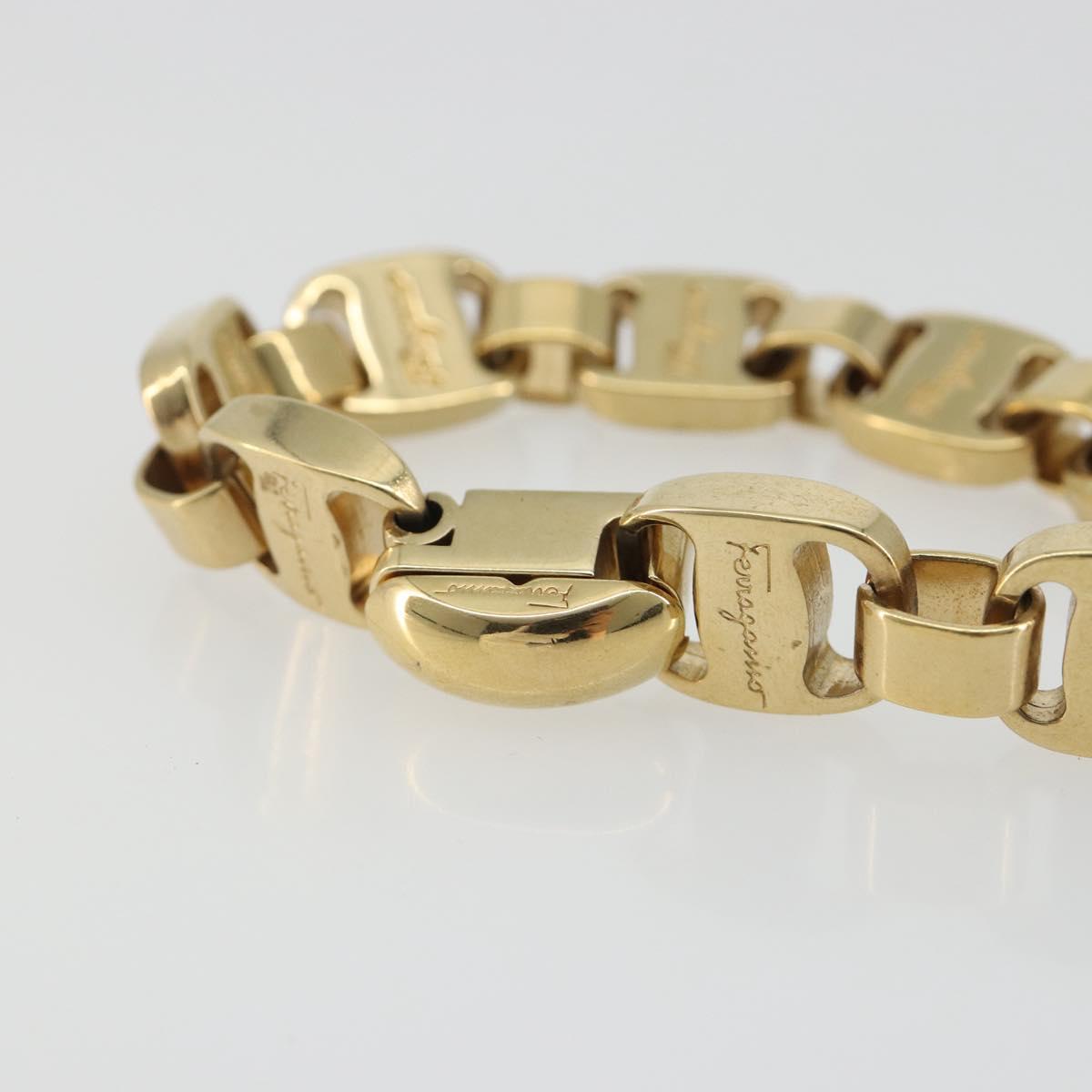 Salvatore Ferragamo Vala Bracelet metal Gold Auth BA13863A