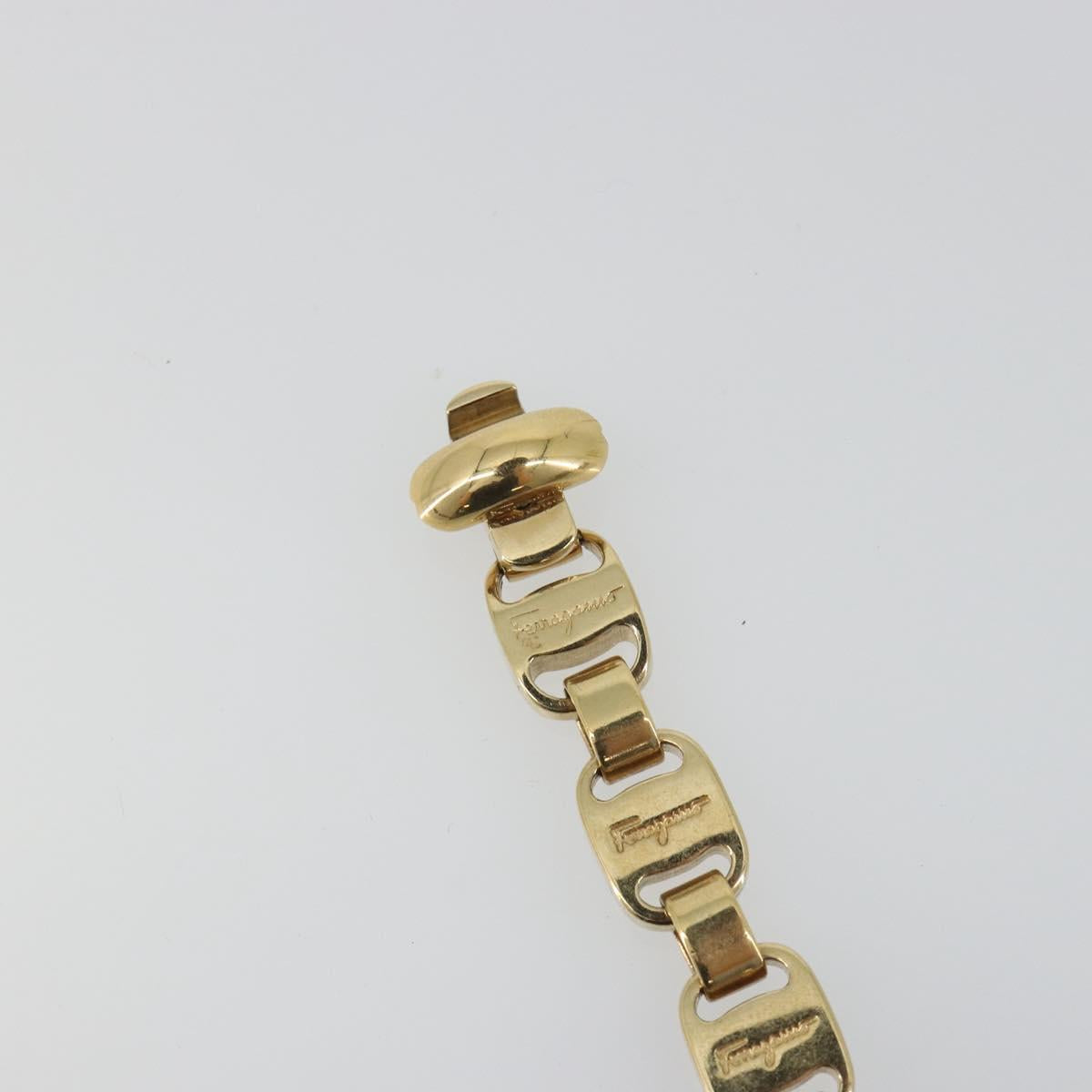 Salvatore Ferragamo Vala Bracelet metal Gold Auth BA13863A
