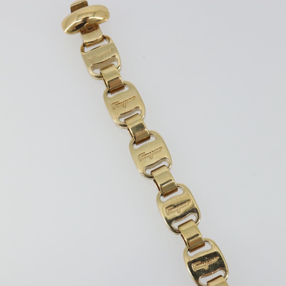 Salvatore Ferragamo Vala Bracelet metal Gold Auth BA13863A