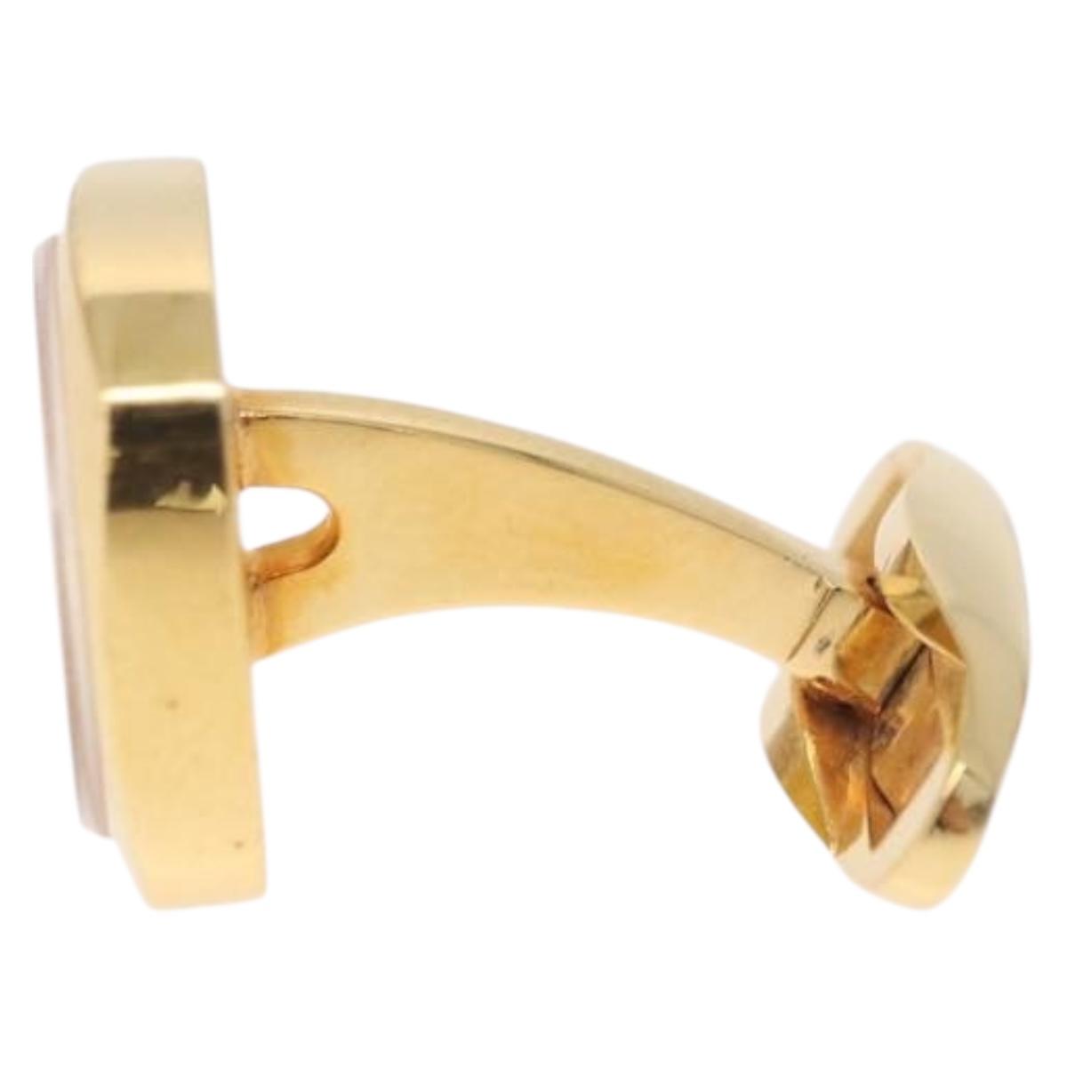 CELINE Nek Tie Pin Cuffs metal Gold Tone Auth BA13864V