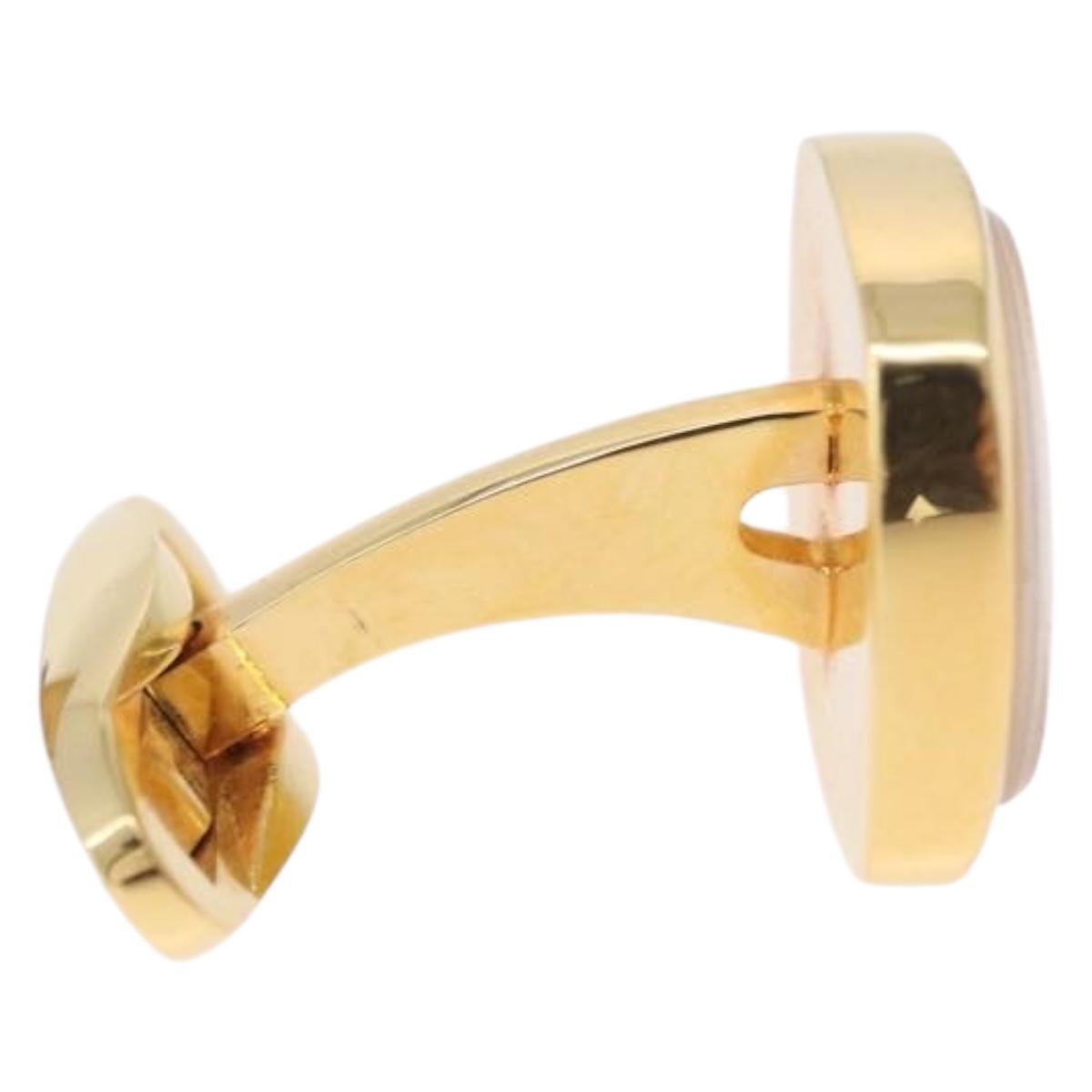 CELINE Nek Tie Pin Cuffs metal Gold Tone Auth BA13864V