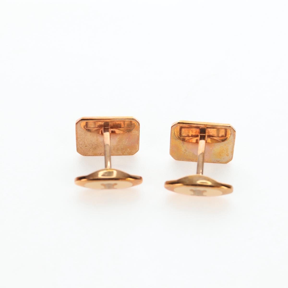 CELINE Nek Tie Pin Cuffs metal 12 Set Gold Tone Auth BA13870