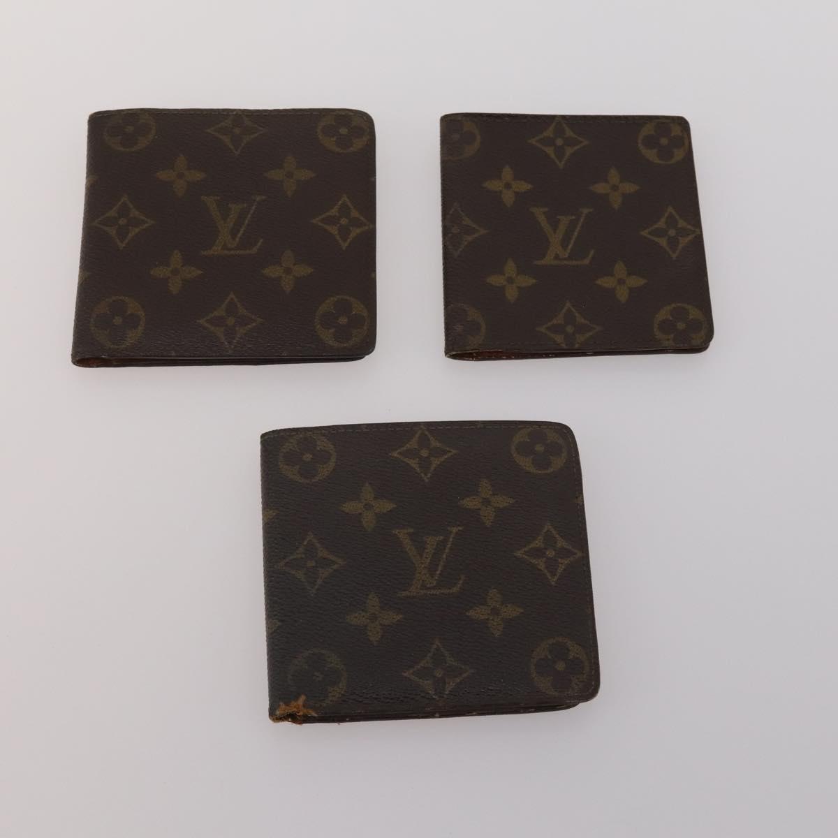 LOUIS VUITTON Monogram Wallet 6 Set LV Auth BA13872