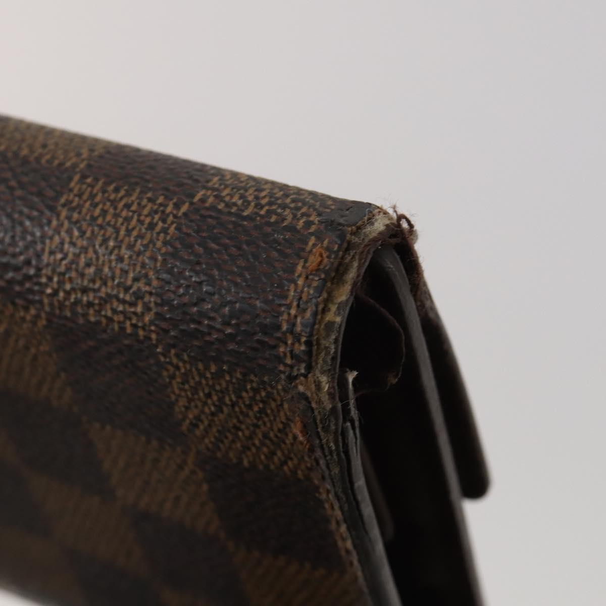 LOUIS VUITTON Damier Azur Damier Ebene Wallet 6 Set LV Auth BA13874