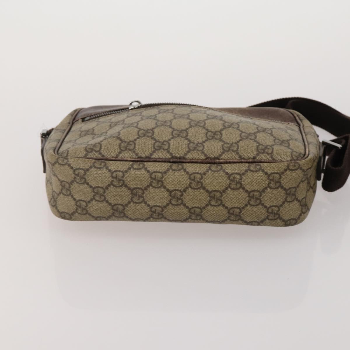 GUCCI GG Supreme Shoulder Bag PVC Nylon 4 Set Black Beige Auth BA13882