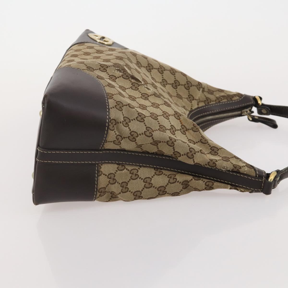 GUCCI GG Supreme Shoulder Bag PVC Nylon 4 Set Black Beige Auth BA13882